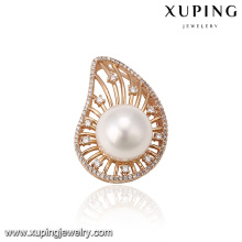 33254 Xuping top quality elegant pearl gold pendant precious stone jewelry for wedding